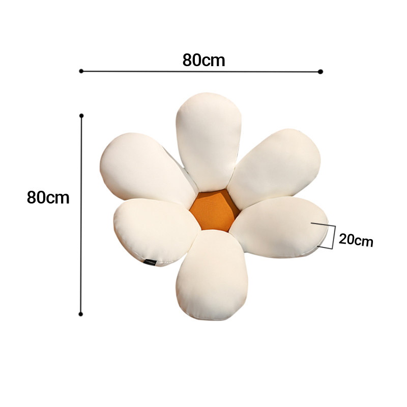 Soga 2X White Daisy Flower Shape Cushion Soft Leaning Bedside Pad Floor Plush Pillow Home Decor, Furniture, Living Room Furniture, Occasional Chairs, , ,  - Nz Depot 6