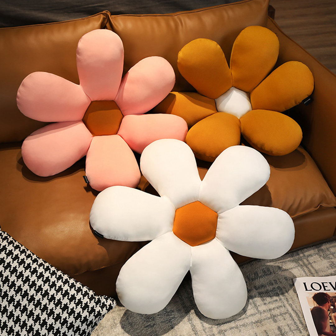 Soga 2X White Daisy Flower Shape Cushion Soft Leaning Bedside Pad Floor Plush Pillow Home Decor, Furniture, Living Room Furniture, Occasional Chairs, , ,  - Nz Depot 9