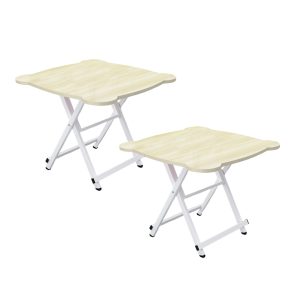 SOGA 2X White Minimalist Cat Ear Folding Table Indoor Outdoor Portable Stall Desk Home Decor, Furniture, Living Room Furniture, Tables, , ,  - NZ DEPOT 1