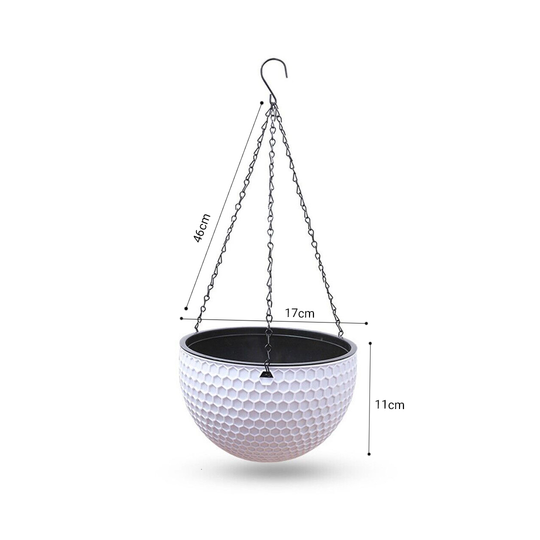 Soga 2X White Small Hanging Resin Flower Pot Self Watering Basket Planter Outdoor Garden Decor, Home &Amp; Living, Home Decor, Indoor Pots, Planters And Plant Stands, , ,  - Nz Depot 6