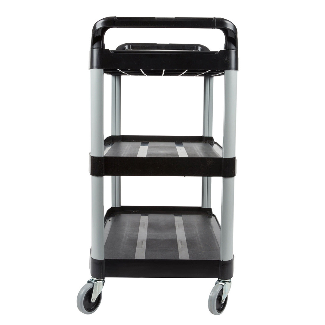 SOGA 3 Tier 83x43x95cm Food Trolley Food Waste Cart With Two Bins Storage Kitchen Black Small, Business & Industrial, Food Service, Food Service Carts, , ,  - NZ DEPOT 3