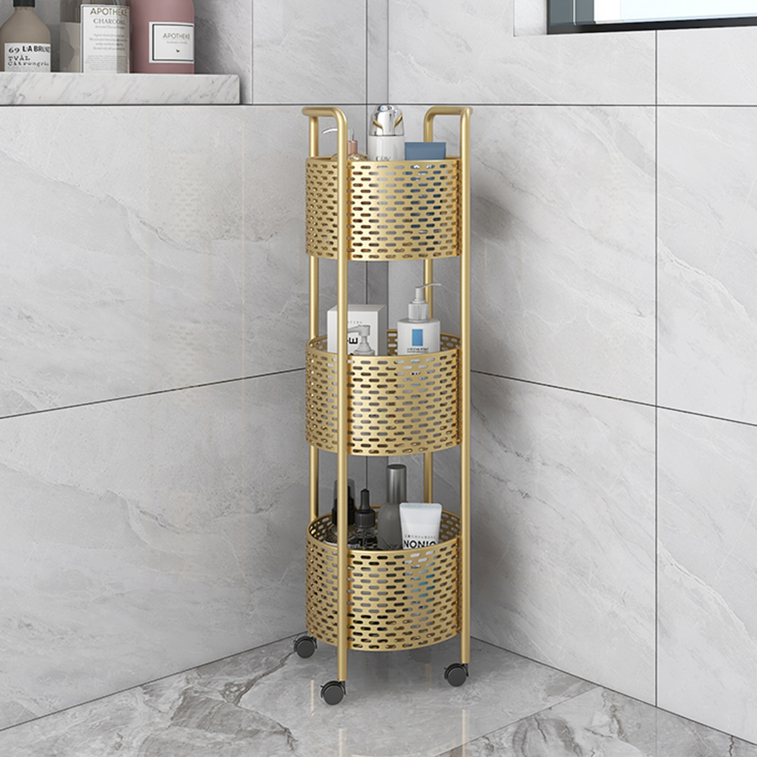 SOGA 3 Tier Bathroom Shelf Multifunctional Storage Display Rack Organiser with wheels, Home, Bathroom, Bathroom Accessories, Bathroom Storage, ,  - NZ DEPOT 3