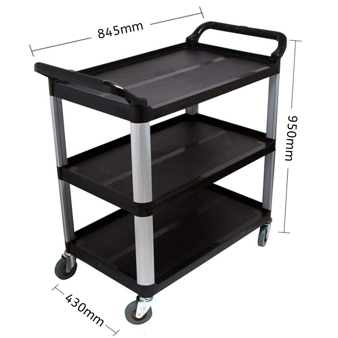 Soga 3 Tier Food 83.5X43X95Cm Trolley Food Waste Cart Storage Mechanic Kitchen Black Small, Business &Amp; Industrial, Food Service, Food Service Carts, , ,  - Nz Depot 4