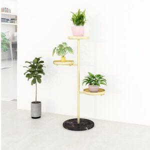 SOGA 3 Tier Gold Round Plant Stand Flowerpot Tray Display Living Room Balcony Metal Decorative Shelf, Home & Living, Home Decor, Indoor Pots, Planters and Plant Stands, , ,  - NZ DEPOT 2