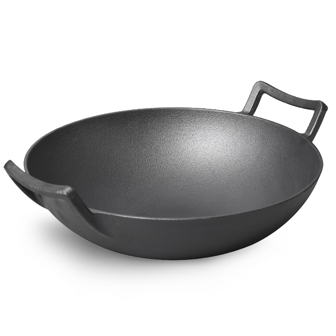 Soga 32Cm Commercial Cast Iron Wok Frypan Fry Pan With Double Handle, Home &Amp; Living, Kitchen &Amp; Dining, Cookware, Frying Pans, ,  - Nz Depot 1