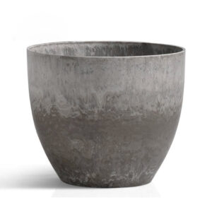 SOGA 32cm Rock Grey Round Resin Plant Flower Pot in Cement Pattern Planter Cachepot for Indoor Home Office, Home & Living, Home Decor, Indoor Pots, Planters and Plant Stands, , ,  - NZ DEPOT 1