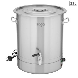 SOGA 33L Stainless Steel URN Commercial Water Boiler 2200W, electronics & appliances, appliances, small kitchen appliances, toasters & kettles, kettles & urns,  - NZ DEPOT 1