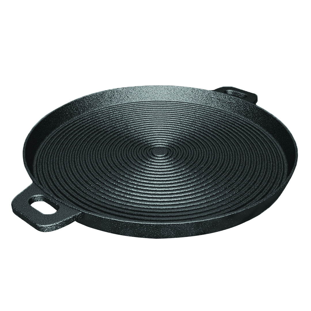 Soga 35Cm Round Ribbed Cast Iron Frying Pan Skillet Steak Sizzle Platter With Handle, Home &Amp; Living, Kitchen &Amp; Dining, Cookware, Frying Pans, ,  - Nz Depot 1