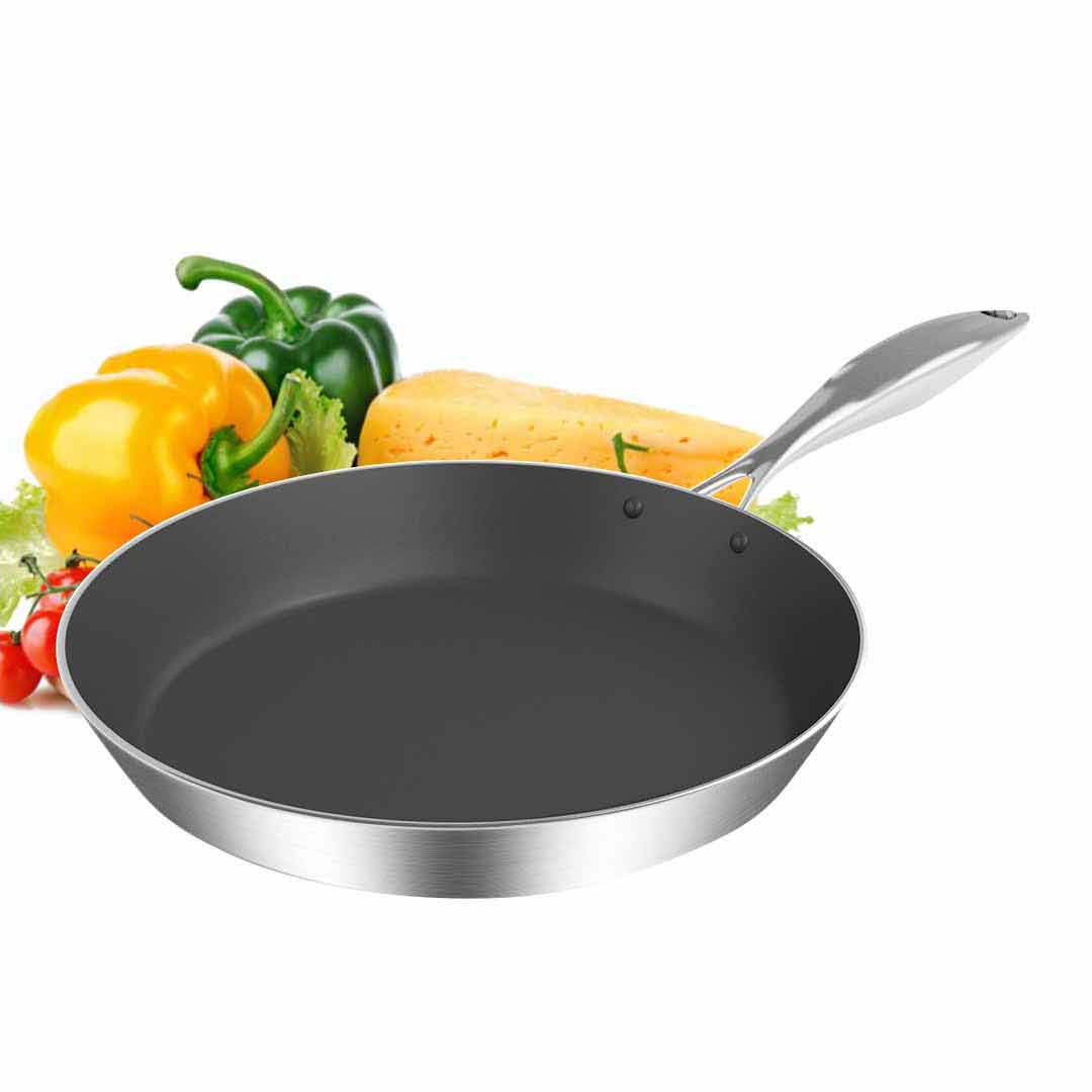 Soga 3X Stainless Steel Fry Pan Frying Pan Induction Frypan Non Stick Interior Skillet, Home &Amp; Living &Gt; Kitchen &Amp; Dining &Gt; Cookware &Gt; Frying Pans, , , , ,  - Nz Depot 9