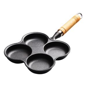 SOGA 4 Mold Multi-Portion Cast Iron Breakfast Fried Egg Pancake Omelet Fry Pan, Home & Living, Kitchen & Dining, Cookware, Frying Pans, ,  - NZ DEPOT 1