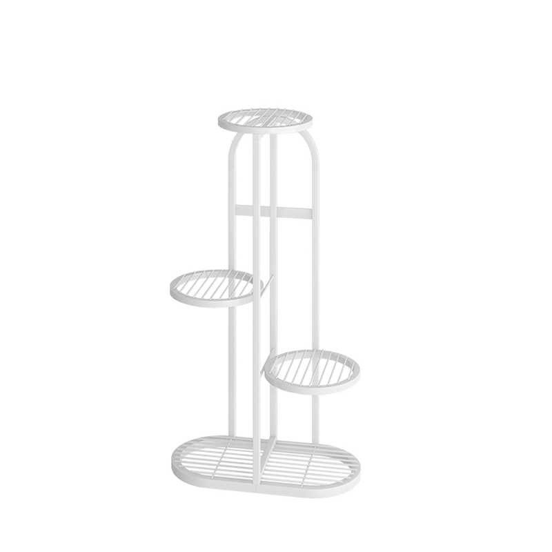 SOGA 4 Tier 5 Pots White Metal Plant Rack Flowerpot Storage Display Stand Holder Home Garden Decor, Home & Living, Home Decor, Indoor Pots, Planters and Plant Stands, , ,  - NZ DEPOT 1