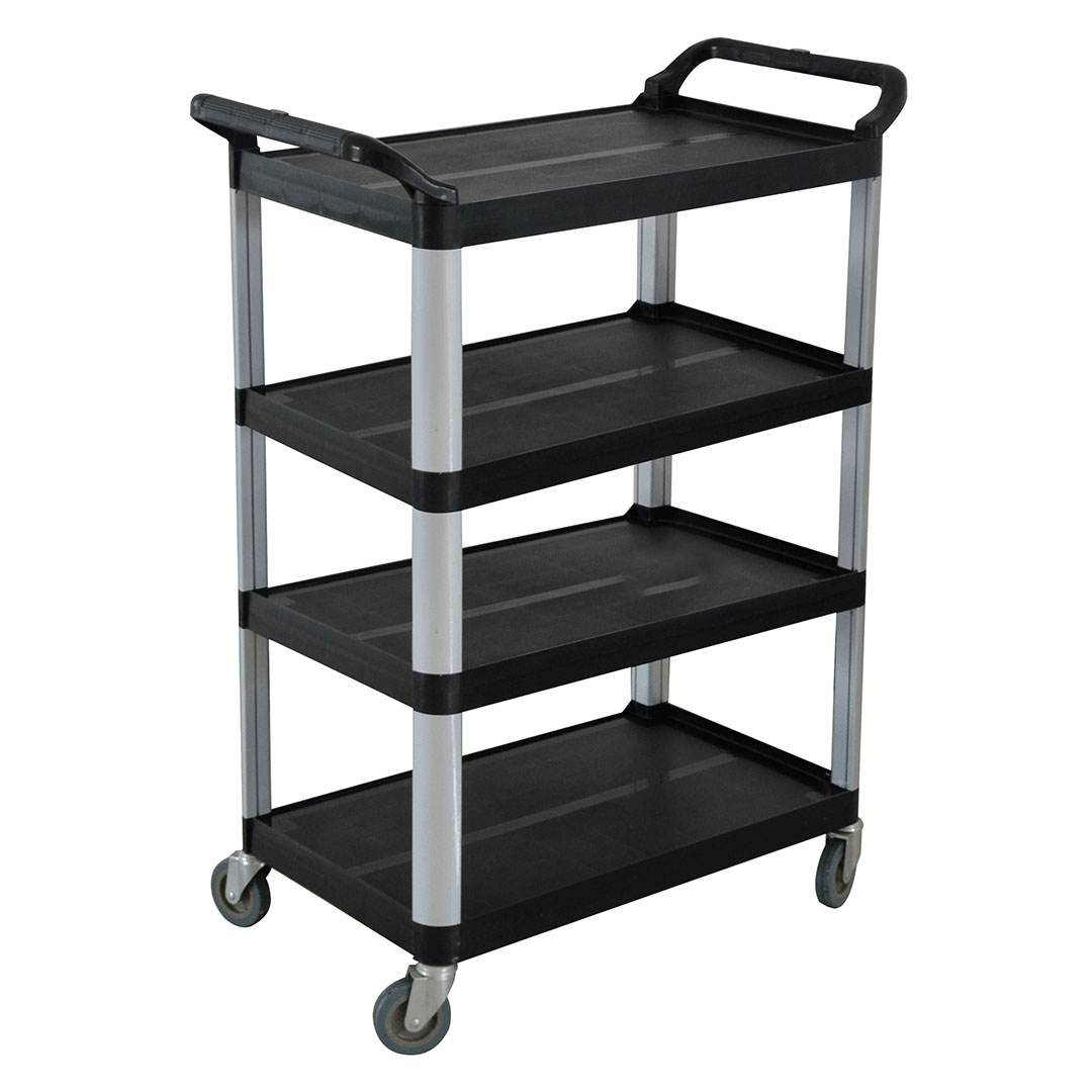 Soga 4 Tier Food Trolley Portable Kitchen Cart Multifunctional Big Utility Service With Wheels 950X500X1270Mm Black, Business &Amp; Industrial, Food Service, Food Service Carts, , ,  - Nz Depot 1