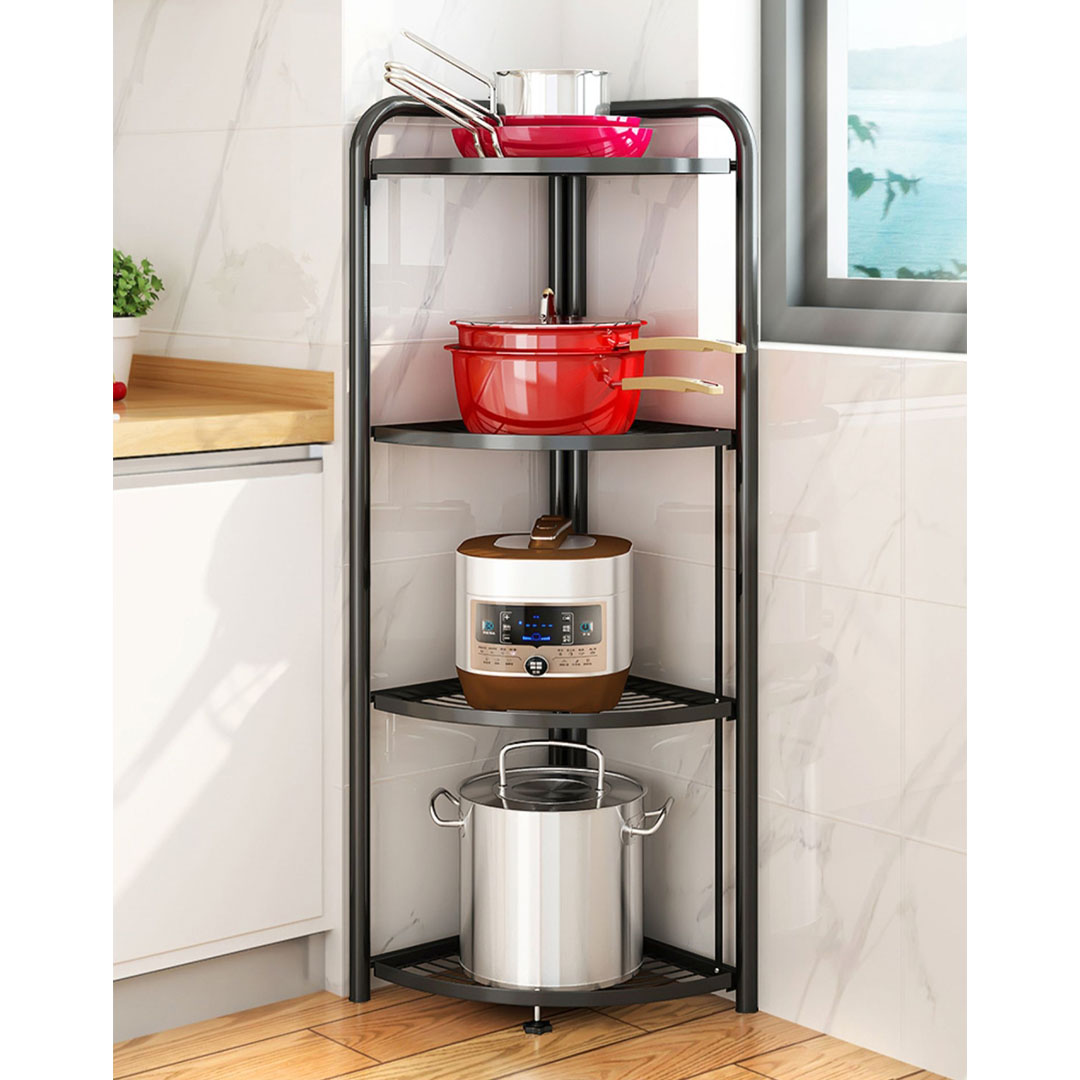 Soga 4 Tier Steel Triangular Corner Stand Multi-Functional Shelves Portable Storage Organizer, Garden, Tools &Amp; Hardware, Garage Storage &Amp; Organisation, Utility Shelves, , ,  - Nz Depot 6