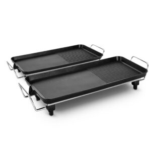 SOGA 48cm 68cm Electric BBQ Grill Teppanyaki Tough Non-Stick Surface Hot Plate Kitchen Bundle, electronics & appliances > appliances > small kitchen appliances > benchtop cooking > sandwich presses & grills, , , , ,  - NZ DEPOT 1