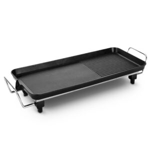 SOGA 48cm Electric BBQ Grill Teppanyaki Tough Non-stick Surface Hot Plate Kitchen 3-5 Person, electronics & appliances, appliances, small kitchen appliances, benchtop cooking, sandwich presses & grills,  - NZ DEPOT 1