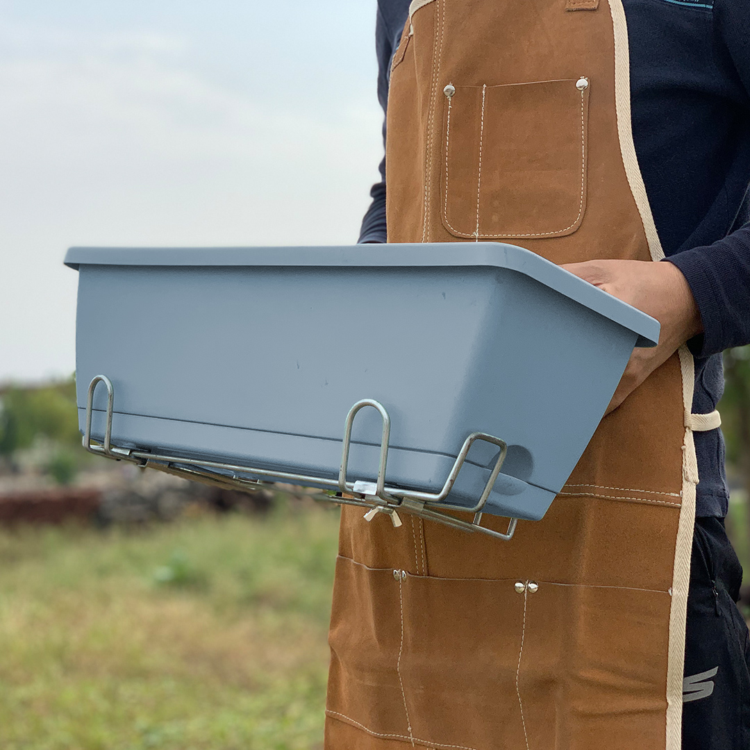 SOGA 49.5cm Blue Rectangular Planter Vegetable Herb Flower Outdoor Plastic Box with Holder Balcony Garden Decor Set of 2, Garden, Tools & Hardware, Gardening & Lawn Care, Pots, Planters & Container Accessories, , ,  - NZ DEPOT 8