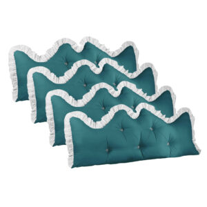 SOGA 4X 120cm Blue-Green Princess Bed Pillow Headboard Backrest Bedside Tatami Sofa Cushion with Ruffle Lace Home Decor, Furniture, Living Room Furniture, Occasional Chairs, , ,  - NZ DEPOT 1