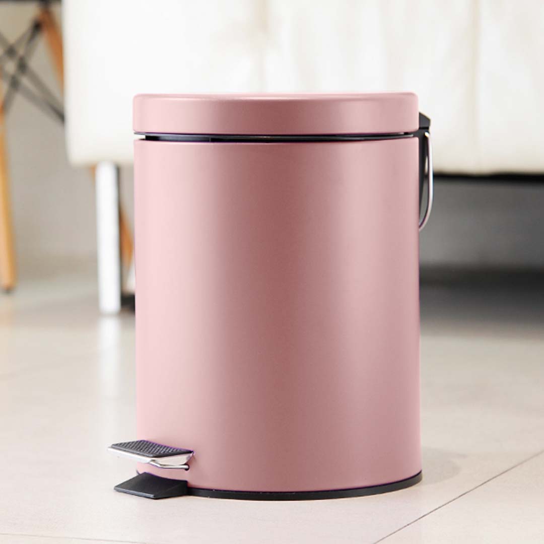 Soga 4X 12L Foot Pedal Stainless Steel Rubbish Recycling Garbage Waste Trash Bin Round Pink, Home &Amp; Living, Kitchen &Amp; Dining, Kitchen Storage, Kitchen Bins, ,  - Nz Depot 7