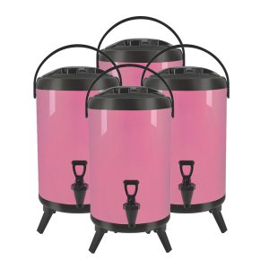 SOGA 4X 12L Stainless Steel Insulated Milk Tea Barrel Hot and Cold Beverage Dispenser Container with Faucet Pink, Home & Living, Kitchen & Dining, Barware, Spirit Dispensers, ,  - NZ DEPOT 1