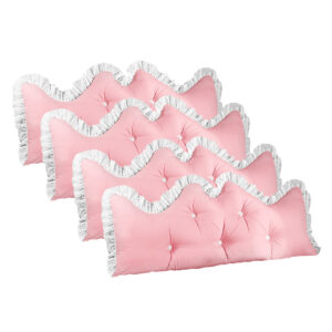 SOGA 4X 180cm Pink Princess Bed Pillow Headboard Backrest Bedside Tatami Sofa Cushion with Ruffle Lace Home Decor, Furniture, Living Room Furniture, Occasional Chairs, , ,  - NZ DEPOT 1