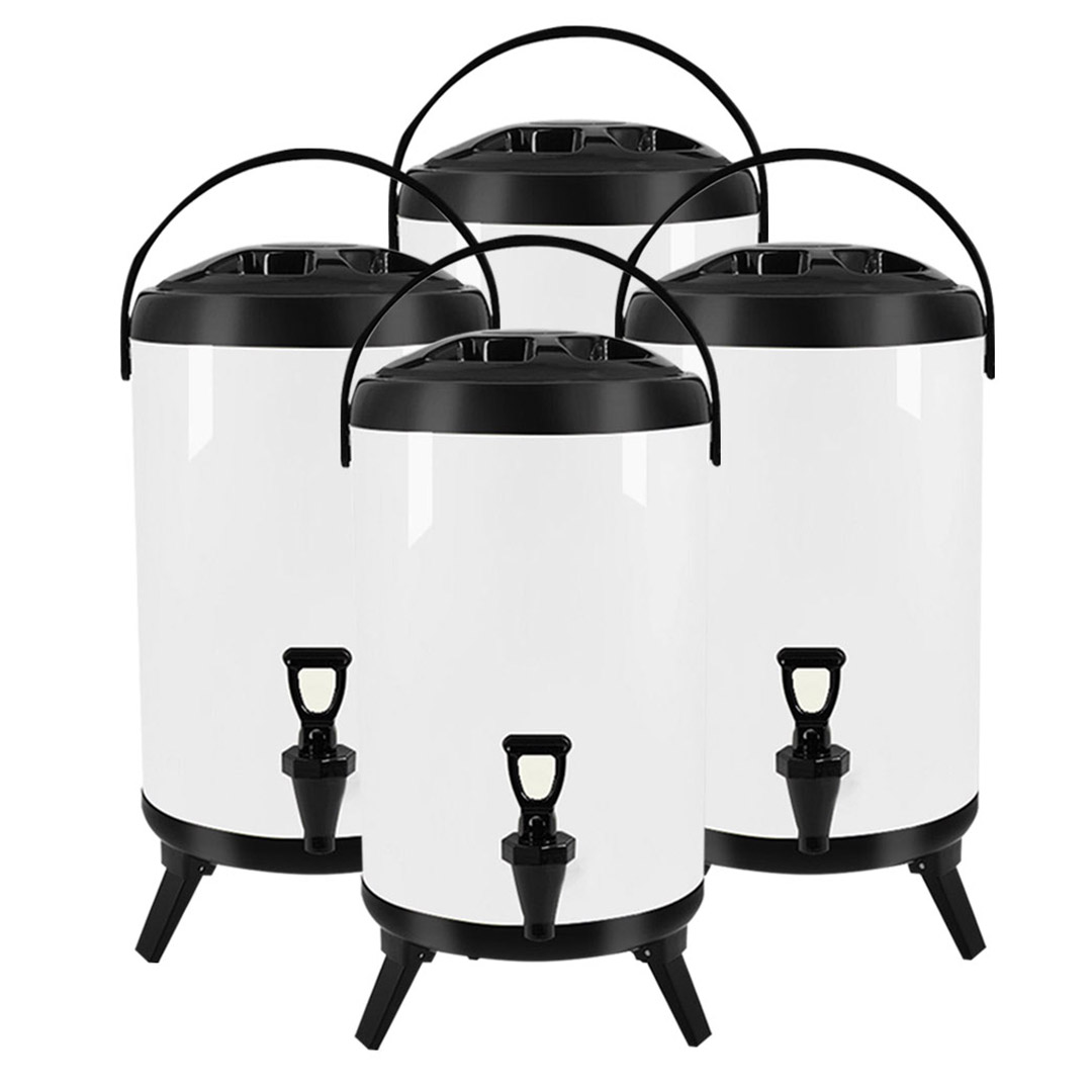 Soga 4X 18L Stainless Steel Insulated Milk Tea Barrel Hot And Cold Beverage Dispenser Container With Faucet White, Home &Amp; Living, Kitchen &Amp; Dining, Barware, Spirit Dispensers, ,  - Nz Depot 1