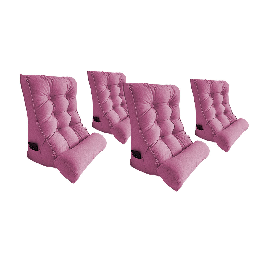 Soga 4X 60Cm Magenta Triangular Wedge Lumbar Pillow Headboard Backrest Sofa Bed Cushion Home Decor, Furniture, Living Room Furniture, Occasional Chairs, , ,  - Nz Depot 1