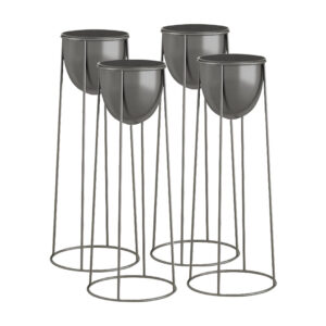 SOGA 4X 70cm Round Wire Metal Flower Pot Stand with Black Flowerpot Holder Rack Display, Home & Living, Home Decor, Indoor Pots, Planters and Plant Stands, , ,  - NZ DEPOT 1