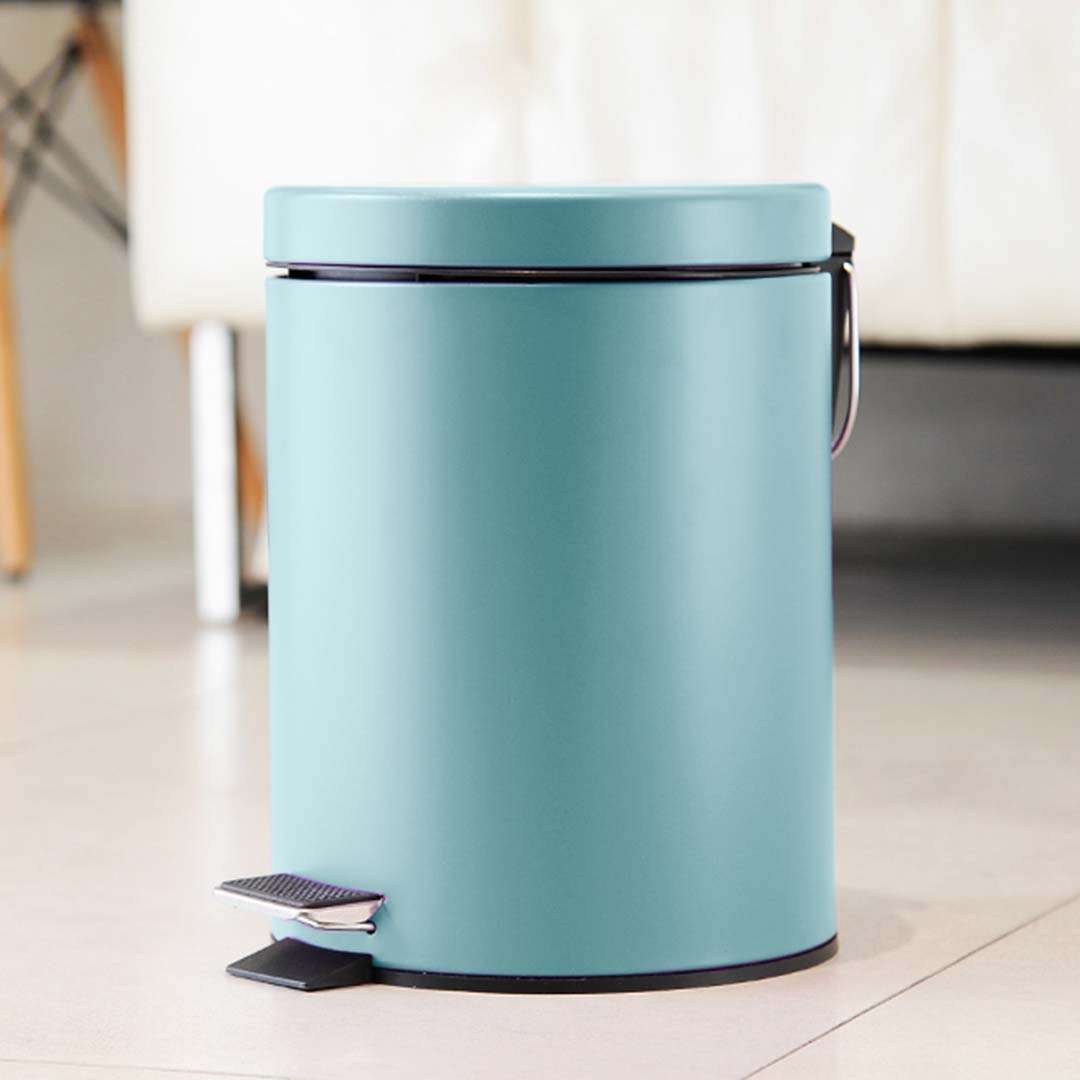 Soga 4X 7L Foot Pedal Stainless Steel Rubbish Recycling Garbage Waste Trash Bin Round Blue, Home &Amp; Living, Kitchen &Amp; Dining, Kitchen Storage, Kitchen Bins, ,  - Nz Depot 7