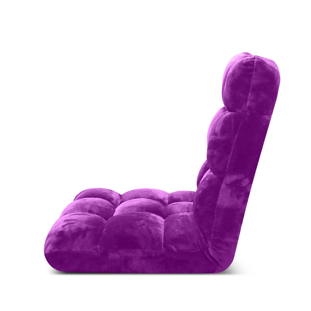 Soga 4X Floor Recliner Folding Lounge Sofa Futon Couch Folding Chair Cushion Purple, Furniture, Living Room Furniture, Occasional Chairs, , ,  - Nz Depot 5