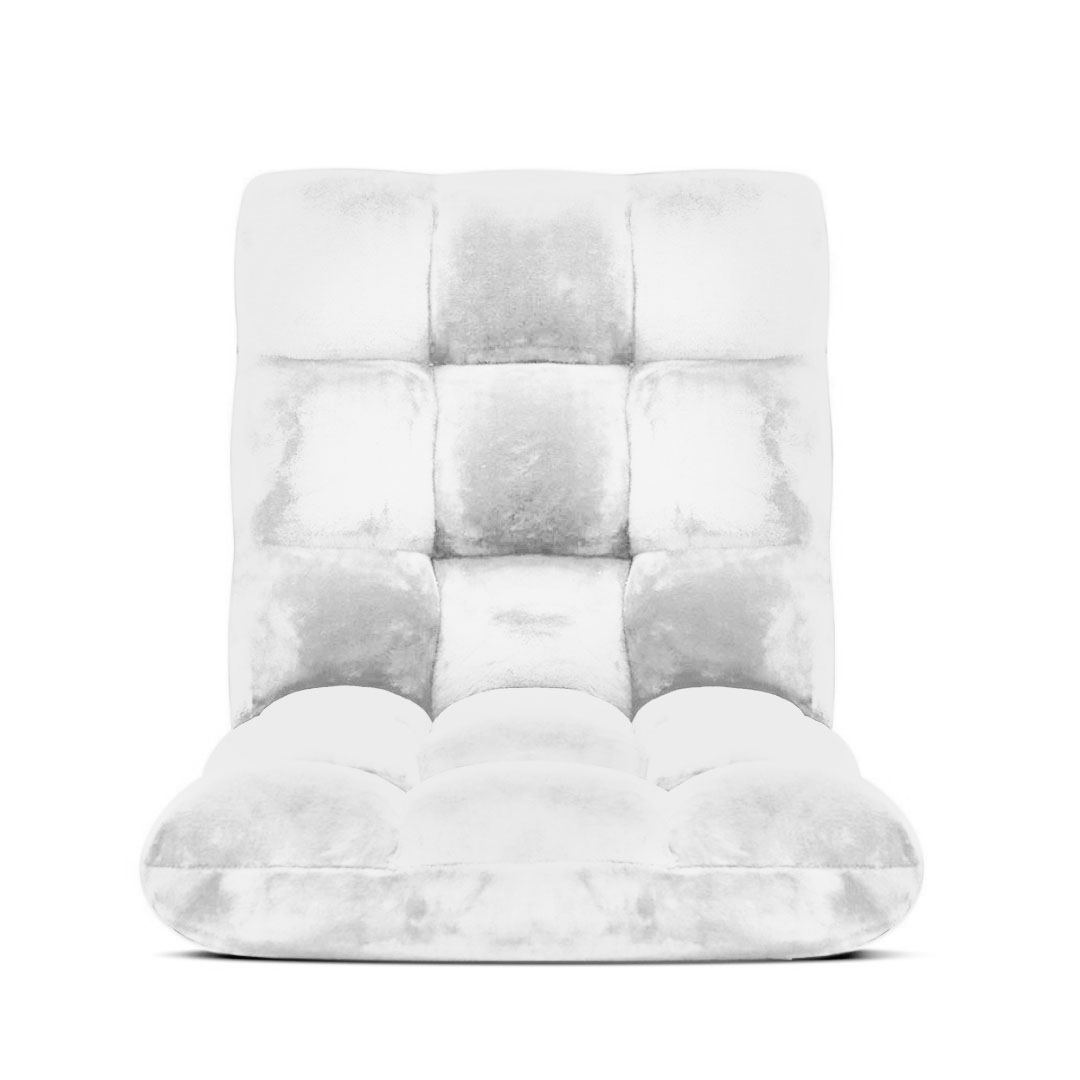 Soga 4X Floor Recliner Folding Lounge Sofa Futon Couch Folding Chair Cushion White, Furniture, Living Room Furniture, Occasional Chairs, , ,  - Nz Depot 3