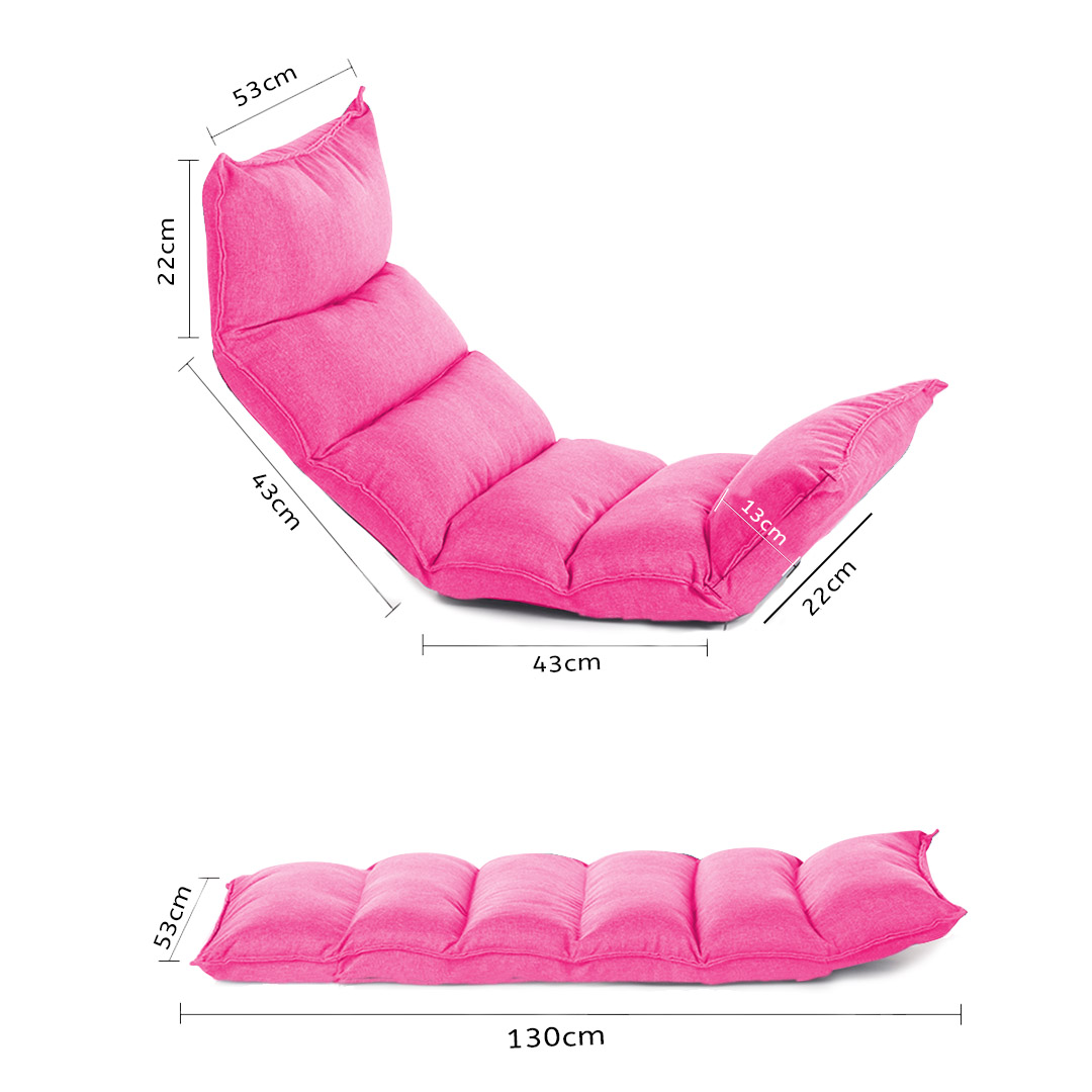 Soga 4X Foldable Tatami Floor Sofa Bed Meditation Lounge Chair Recliner Lazy Couch Pink, Furniture, Living Room Furniture, Occasional Chairs, , ,  - Nz Depot 2