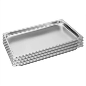 SOGA 4X Gastronorm GN Pan Full Size 1/1 GN Pan 2cm Deep Stainless Steel Tray, Home & Living, Kitchen & Dining, Bakeware, Baking Trays, ,  - NZ DEPOT 1