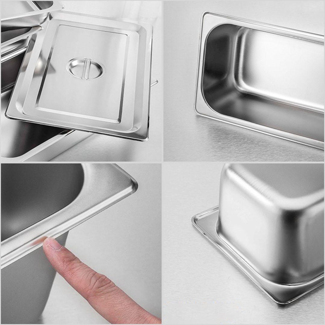 Soga 4X Gastronorm Gn Pan Full Size 1/3 Gn Pan 15Cm Deep Stainless Steel Tray, Garden, Tools &Amp; Hardware &Gt; Other, , , , ,  - Nz Depot 5