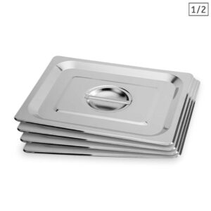 Soga 4X Gastronorm Gn Pan Lid Full Size 12 Stainless Steel Tray Top Cover Nz Depot - Nz Depot