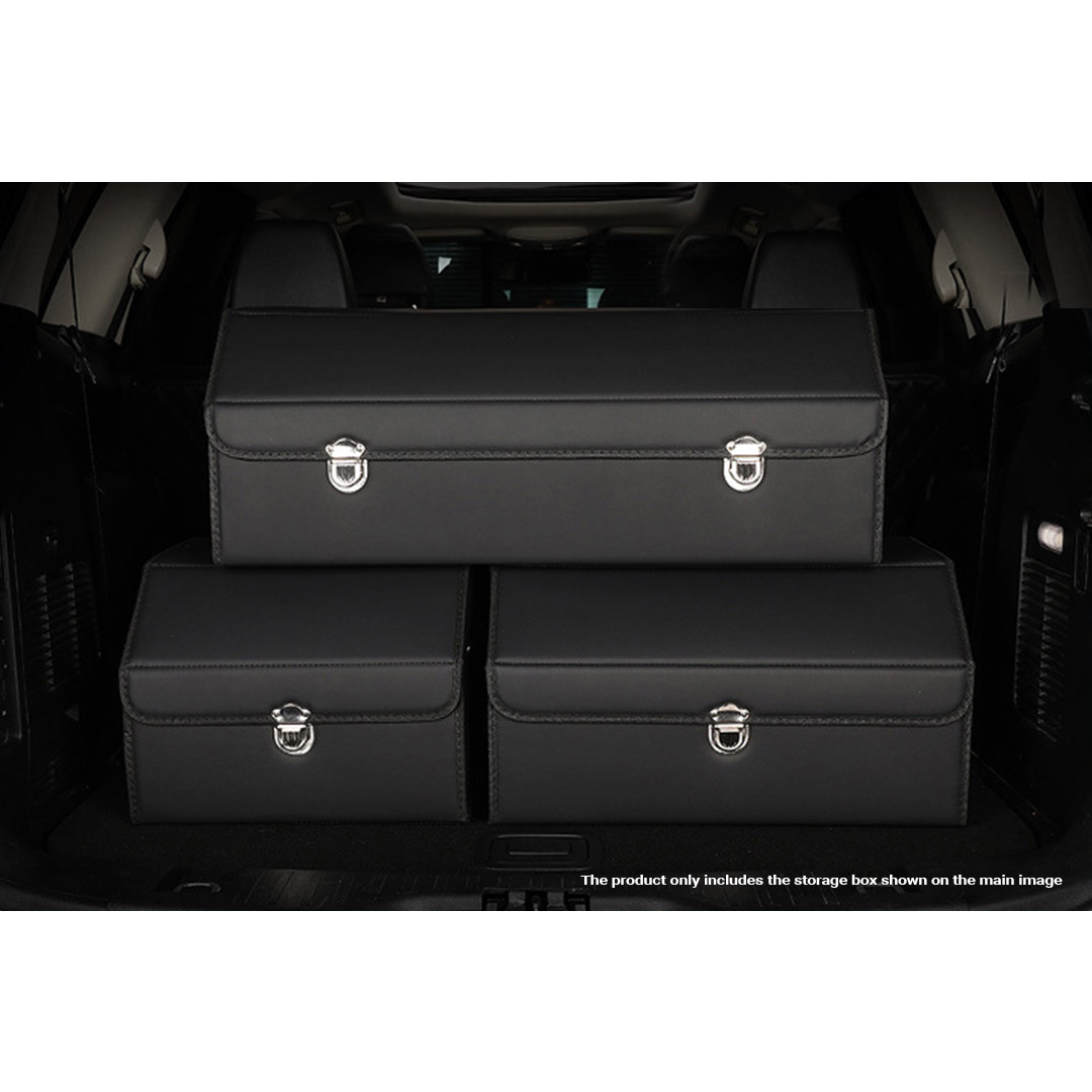 Soga 4X Leather Car Boot Collapsible Foldable Trunk Cargo Organizer Portable Storage Box With Lock Black Small, Garden, Tools &Amp; Hardware, Automotive Parts &Amp; Accessories, Accessories &Amp; Car Care, Interior Accessories, ,  - Nz Depot 6