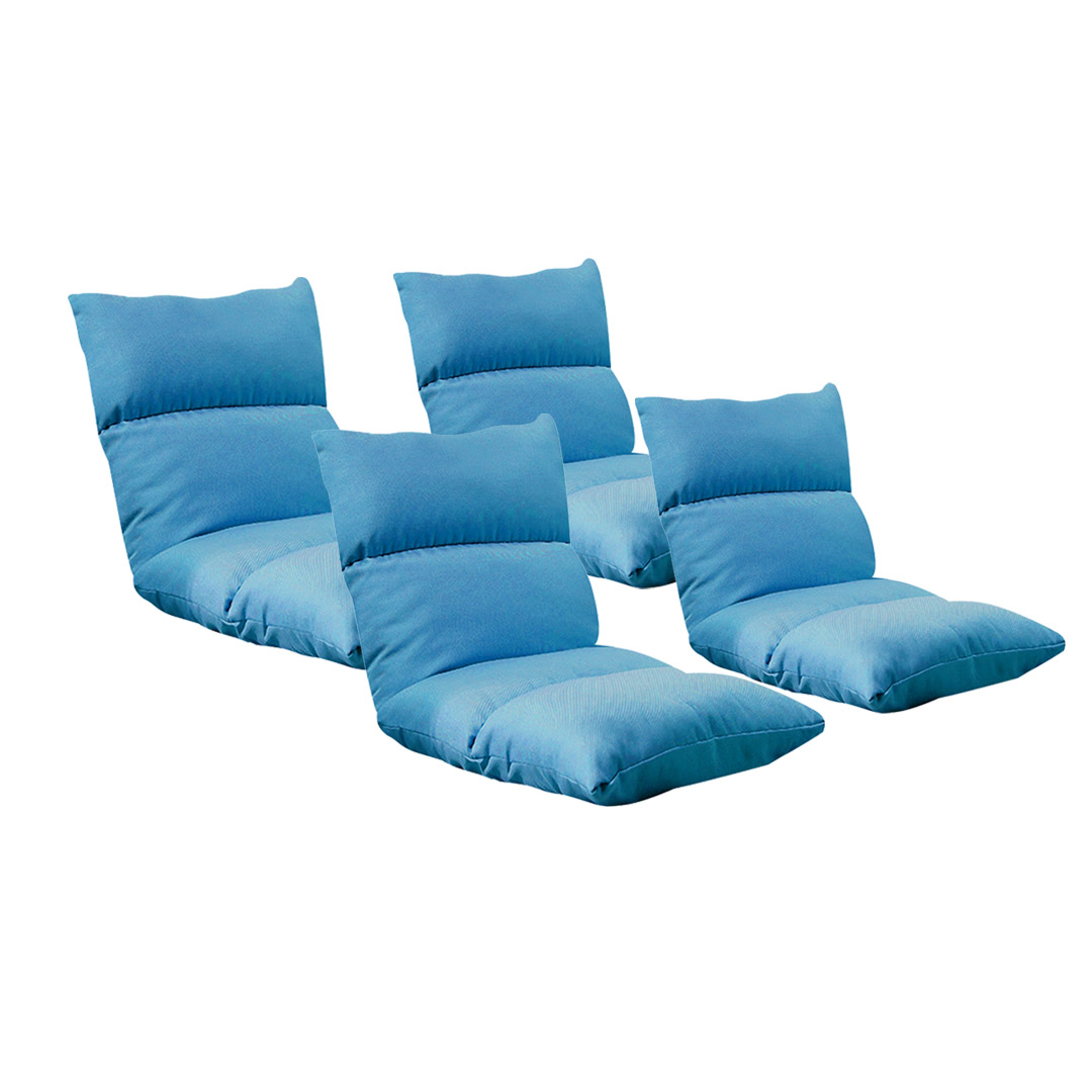 Soga 4X Lounge Floor Recliner Adjustable Lazy Sofa Bed Folding Game Chair Blue, Furniture, Living Room Furniture, Occasional Chairs, , ,  - Nz Depot 1