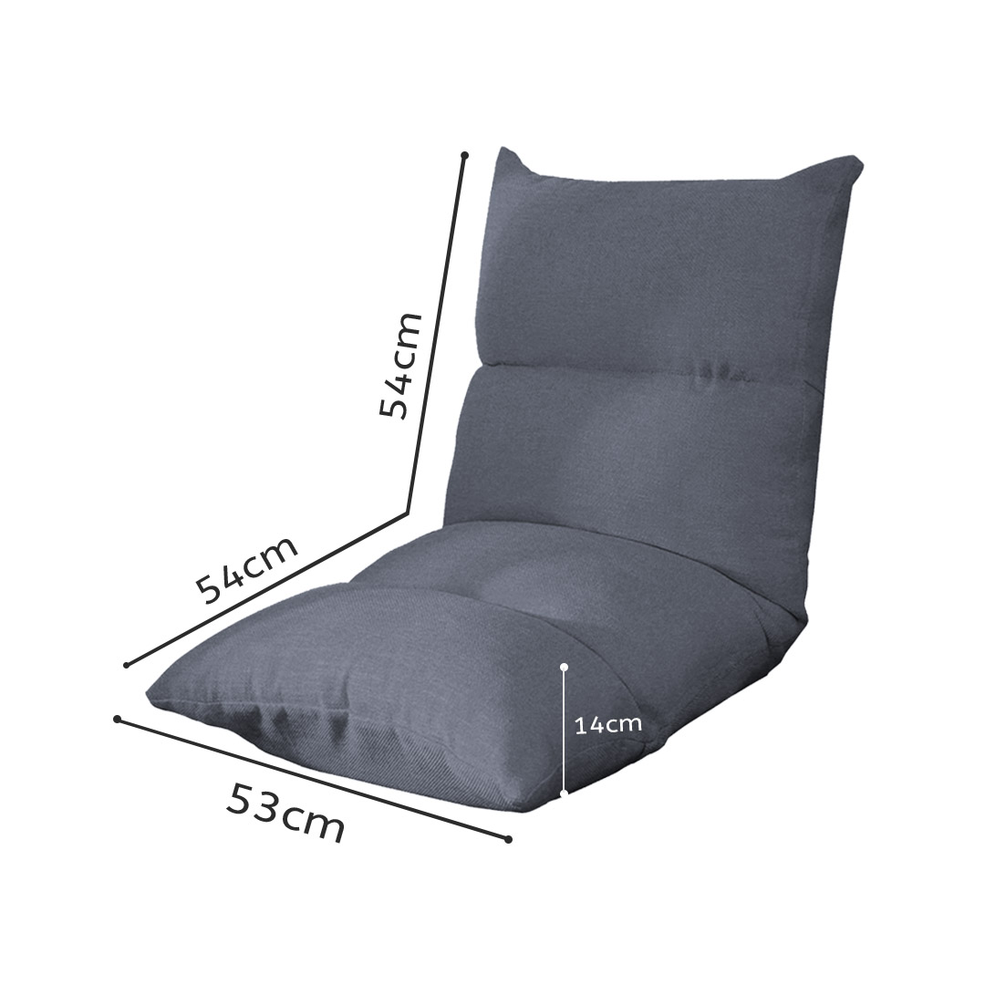 Soga 4X Lounge Floor Recliner Adjustable Lazy Sofa Bed Folding Game Chair Grey, Furniture, Living Room Furniture, Occasional Chairs, , ,  - Nz Depot 2