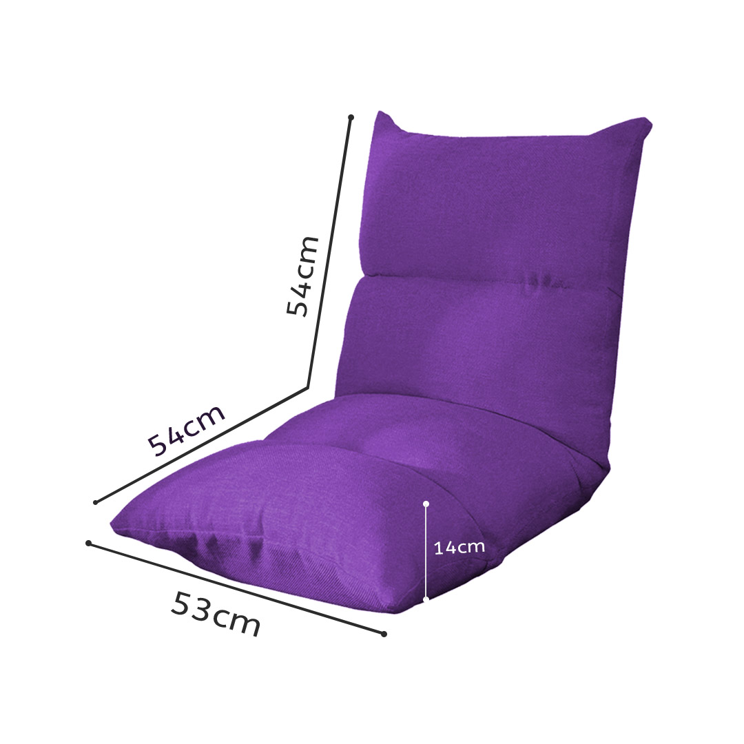 Soga 4X Lounge Floor Recliner Adjustable Lazy Sofa Bed Folding Game Chair Purple, Furniture, Living Room Furniture, Occasional Chairs, , ,  - Nz Depot 2