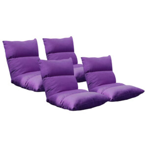 SOGA 4X Lounge Floor Recliner Adjustable Lazy Sofa Bed Folding Game Chair Purple, Furniture, Living Room Furniture, Occasional Chairs, , ,  - NZ DEPOT 1