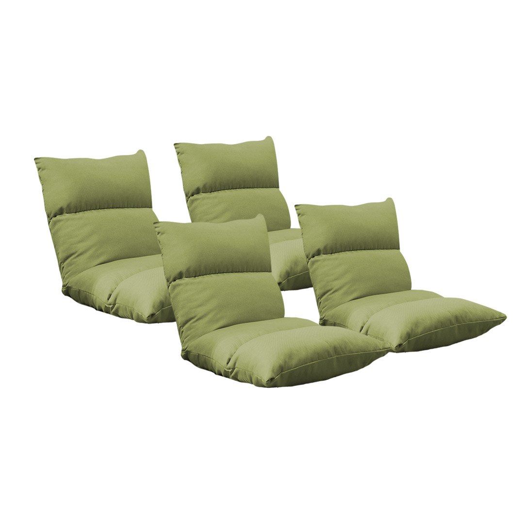 Soga 4X Lounge Floor Recliner Adjustable Lazy Sofa Bed Folding Game Chair Yellow Green, Furniture, Living Room Furniture, Occasional Chairs, , ,  - Nz Depot 1