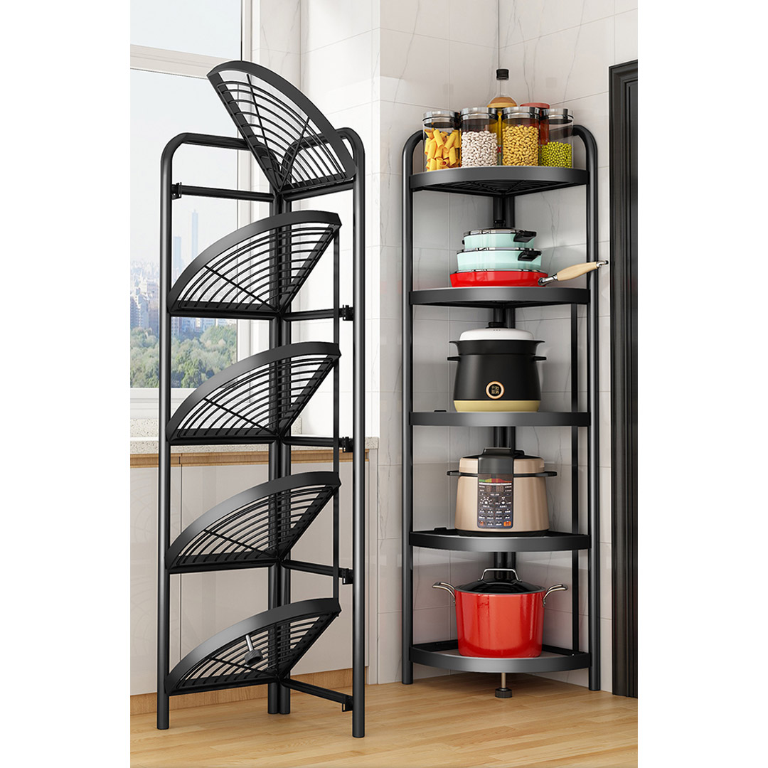 Soga 5 Tier Steel Triangular Corner Stand Multi-Functional Shelves Portable Storage Organizer, Garden, Tools &Amp; Hardware, Garage Storage &Amp; Organisation, Utility Shelves, , ,  - Nz Depot 5