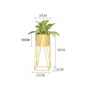 SOGA 50cm Gold Metal Plant Stand with Gold Flower Pot Holder Corner Shelving Rack Indoor Display, Home & Living, Home Decor, Indoor Pots, Planters and Plant Stands, , ,  - NZ DEPOT 2