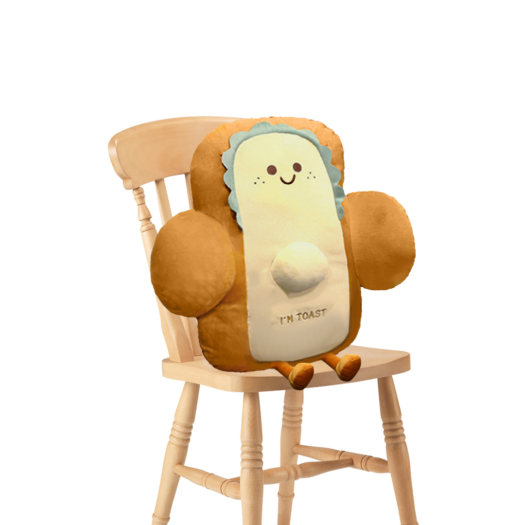 Soga 58Cm Cute Face Toast Bread Cushion Stuffed Car Seat Plush Cartoon Back Support Pillow Home Decor, Furniture, Living Room Furniture, Occasional Chairs, , ,  - Nz Depot 1