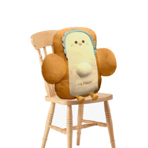 SOGA 58cm Smiley Face Toast Bread Cushion Stuffed Car Seat Plush Cartoon Back Support Pillow Home Decor, Furniture, Living Room Furniture, Occasional Chairs, , ,  - NZ DEPOT 1