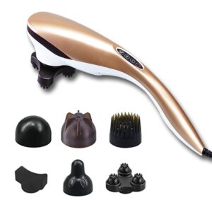 SOGA 6 Heads Portable Handheld Massager Soothing Stimulate Blood Flow Shoulder Gold, health & beauty > personal care > massagers, , , , ,  - NZ DEPOT 1