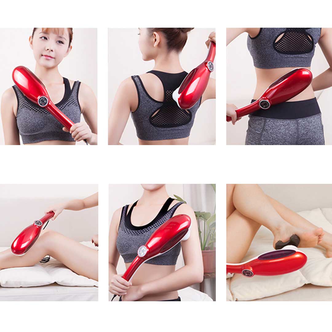 Soga 6 Heads Portable Handheld Massager Soothing Stimulate Blood Flow Shoulder Red, Health &Amp; Beauty &Gt; Personal Care &Gt; Massagers, , , , ,  - Nz Depot 6