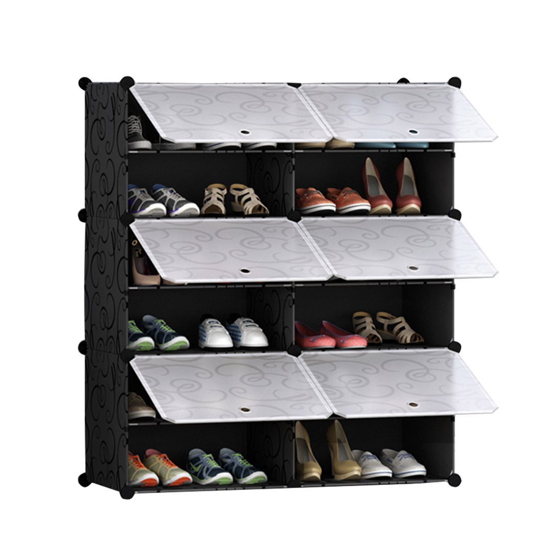 Soga 6 Tier 2 Column Shoe Rack Organizer Sneaker Footwear Storage Stackable Stand Cabinet Portable Wardrobe With Cover, Furniture, Storage &Amp; Shelving, Shoe Storage, , ,  - Nz Depot 1