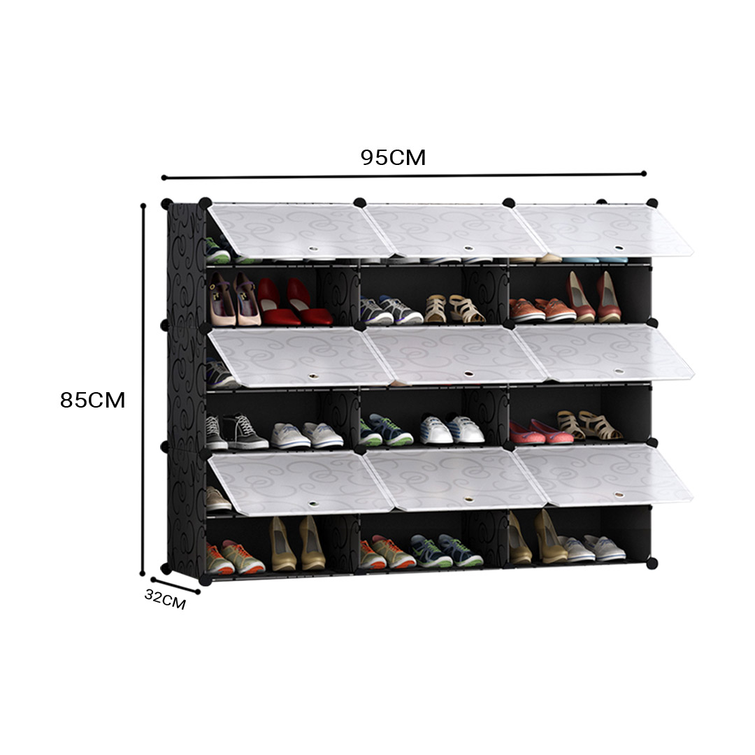 Soga 6 Tier 3 Column Shoe Rack Organizer Sneaker Footwear Storage Stackable Stand Cabinet Portable Wardrobe With Cover, Furniture, Storage &Amp; Shelving, Shoe Storage, , ,  - Nz Depot 2