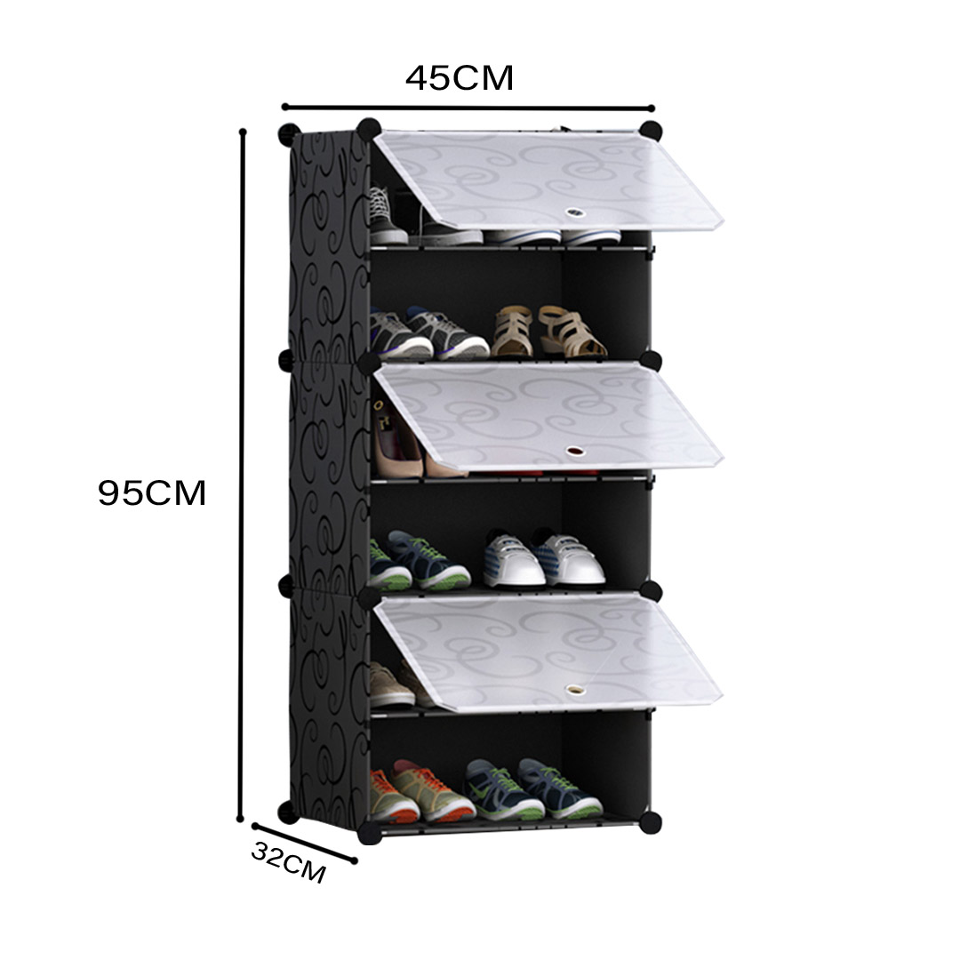 Soga 6 Tier Shoe Rack Organizer Sneaker Footwear Storage Stackable Stand Cabinet Portable Wardrobe With Cover, Furniture, Storage &Amp; Shelving, Shoe Storage, , ,  - Nz Depot 2