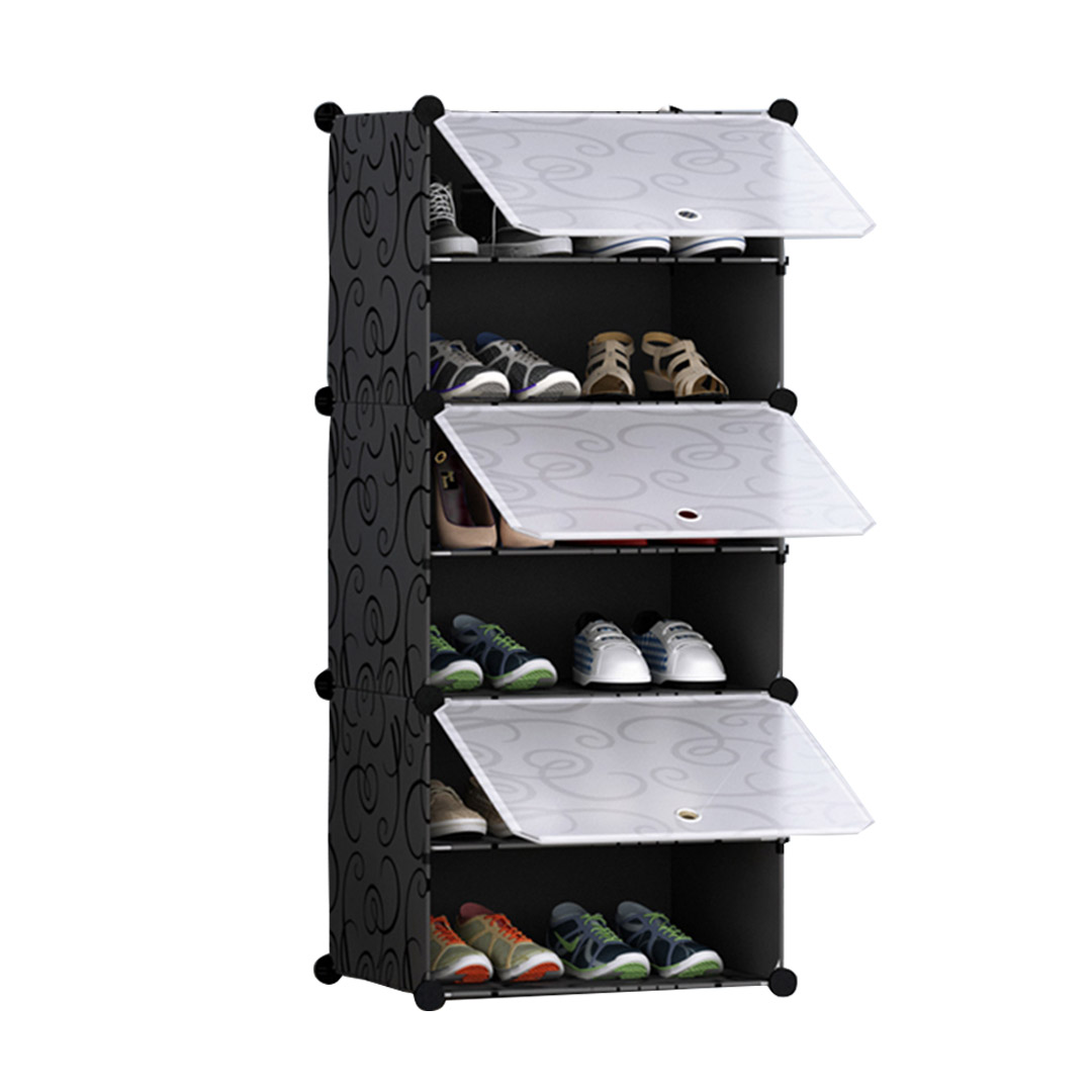 Soga 6 Tier Shoe Rack Organizer Sneaker Footwear Storage Stackable Stand Cabinet Portable Wardrobe With Cover, Furniture, Storage &Amp; Shelving, Shoe Storage, , ,  - Nz Depot 1